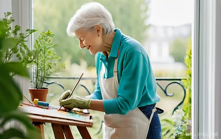 시니어 생활 리더십 - Creative Pursuits in Retirement**
A vibrant and diverse group of German seniors enjoying various cre...