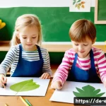 Home 22 유아 미술 교육 - A bright and cozy preschool classroom in Germany, filled with natural light and a dedicated creative...