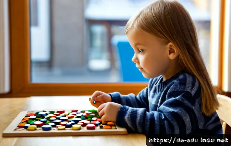 아이의 집중력 향상 - Photorealistic scene of a focused German primary school child, fully clothed in a cozy sweater, sitt...