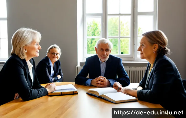 Home 17 시니어 리더십 교육 - Photorealistic senior leadership education workshop in a bright modern German business academy, dive...